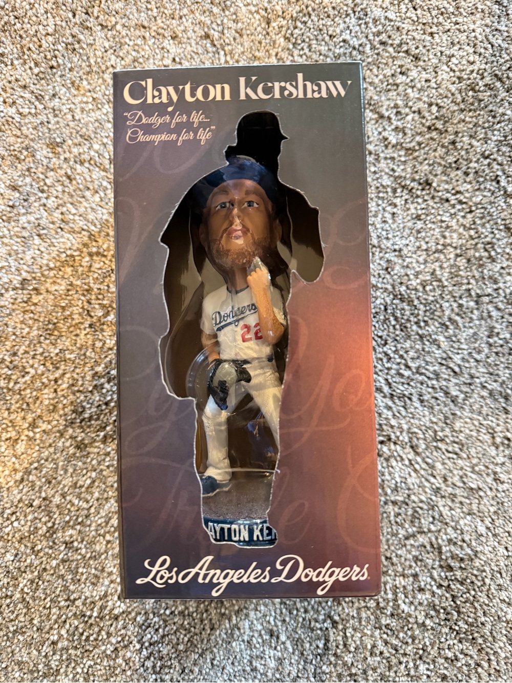 Clayton Kershaw Blue and White Bobblehead